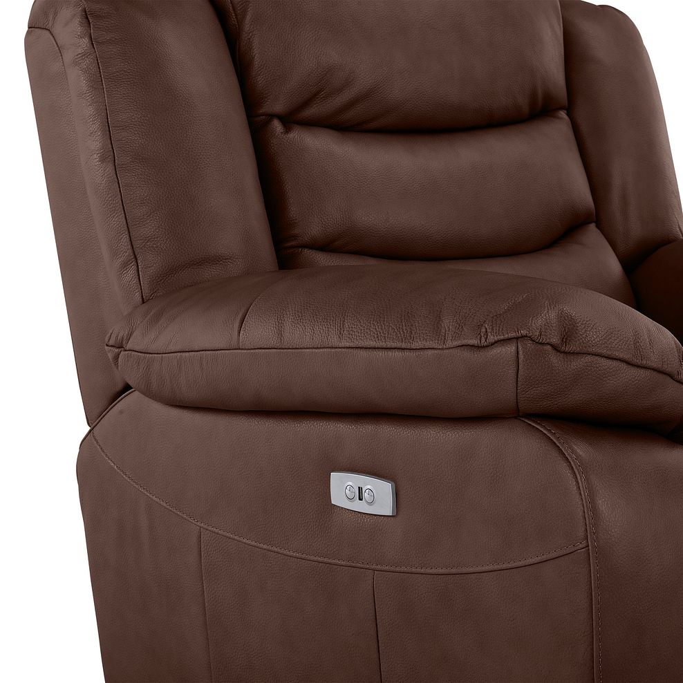 Marlow Electric Recliner Armchair in Tan Leather 9