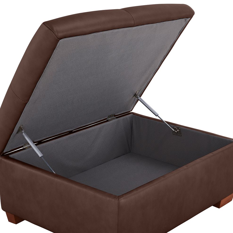 Marlow Storage Footstool in Tan Leather 6