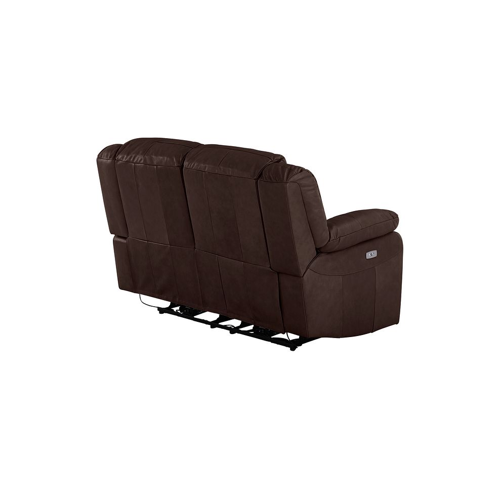 Marlow 2 Seater Electric Recliner Sofa in Two Tone Brown Leather 6