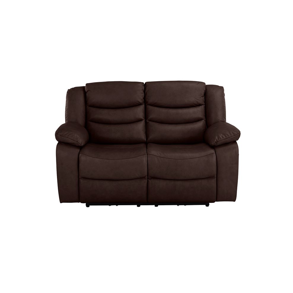 Marlow 2 Seater Electric Recliner Sofa in Two Tone Brown Leather 2