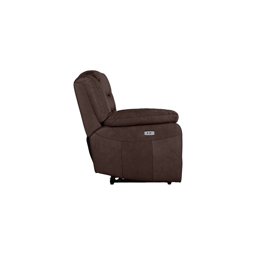 Marlow 2 Seater Electric Recliner Sofa in Two Tone Brown Leather 7