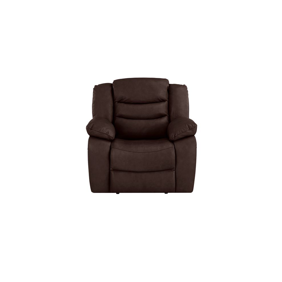 Marlow Armchair in Two Tone Brown Leather 2
