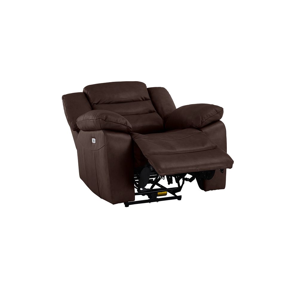Marlow Electric Recliner Armchair in Two Tone Brown Leather 4