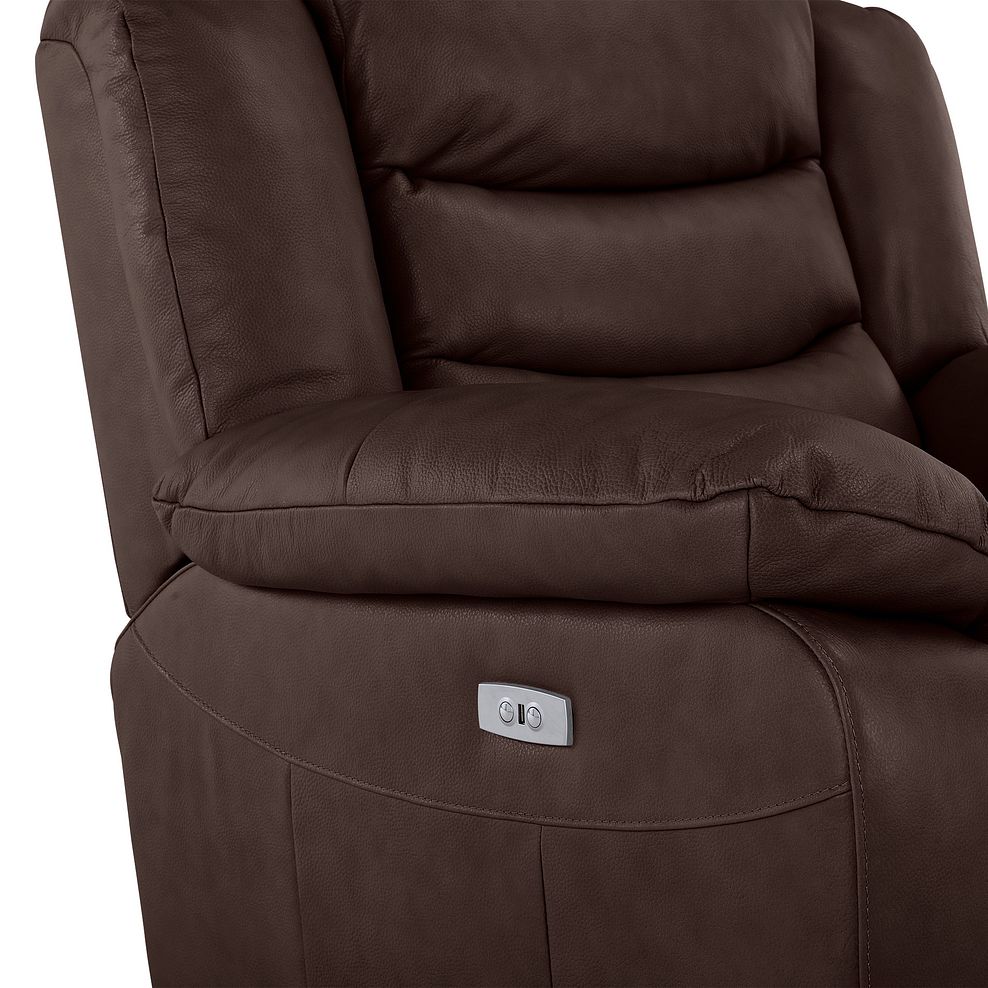 Marlow Electric Recliner Armchair in Two Tone Brown Leather 9
