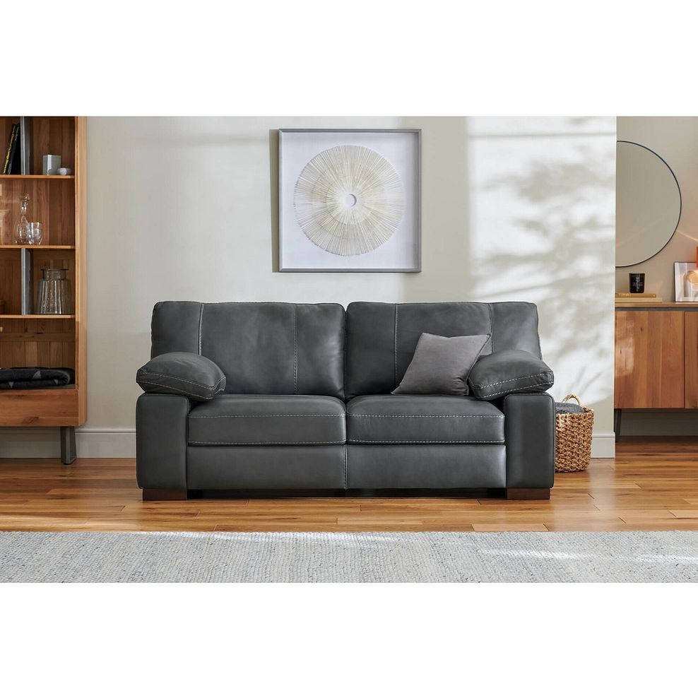 Matera 2 Seater Sofa in Caruso Slate Leather 3