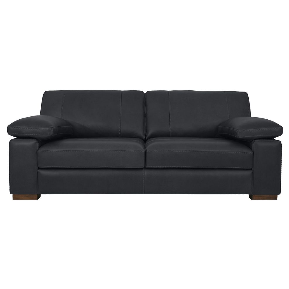 Matera 3 Seater Sofa in Caruso Black Leather 2