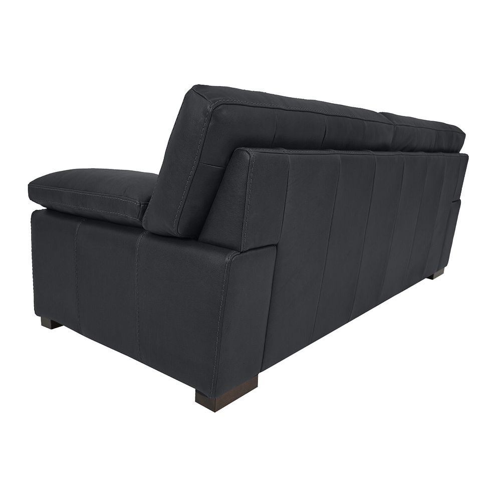 Matera 3 Seater Sofa in Caruso Black Leather 4