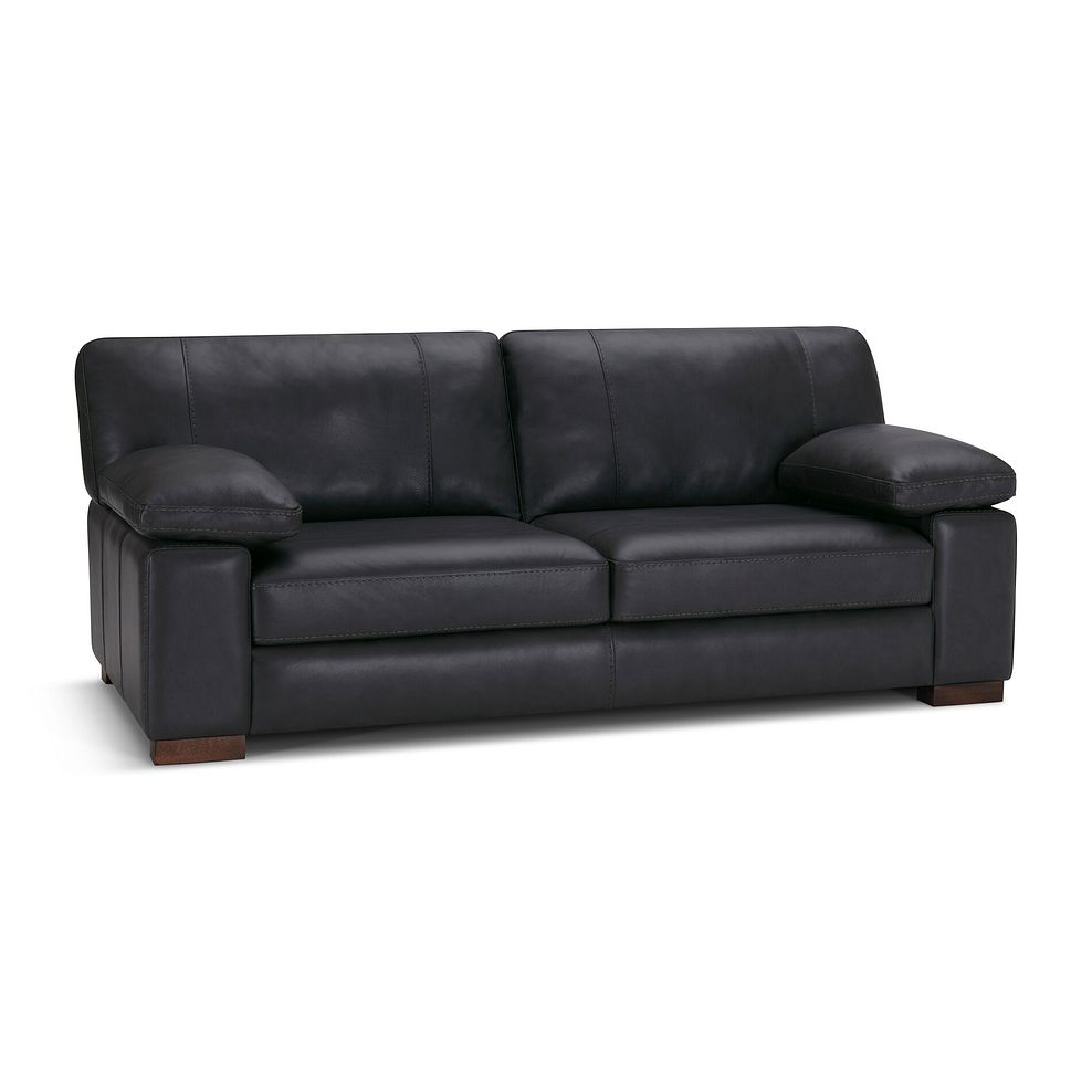 Matera 3 Seater Sofa in Caruso Black Leather 1