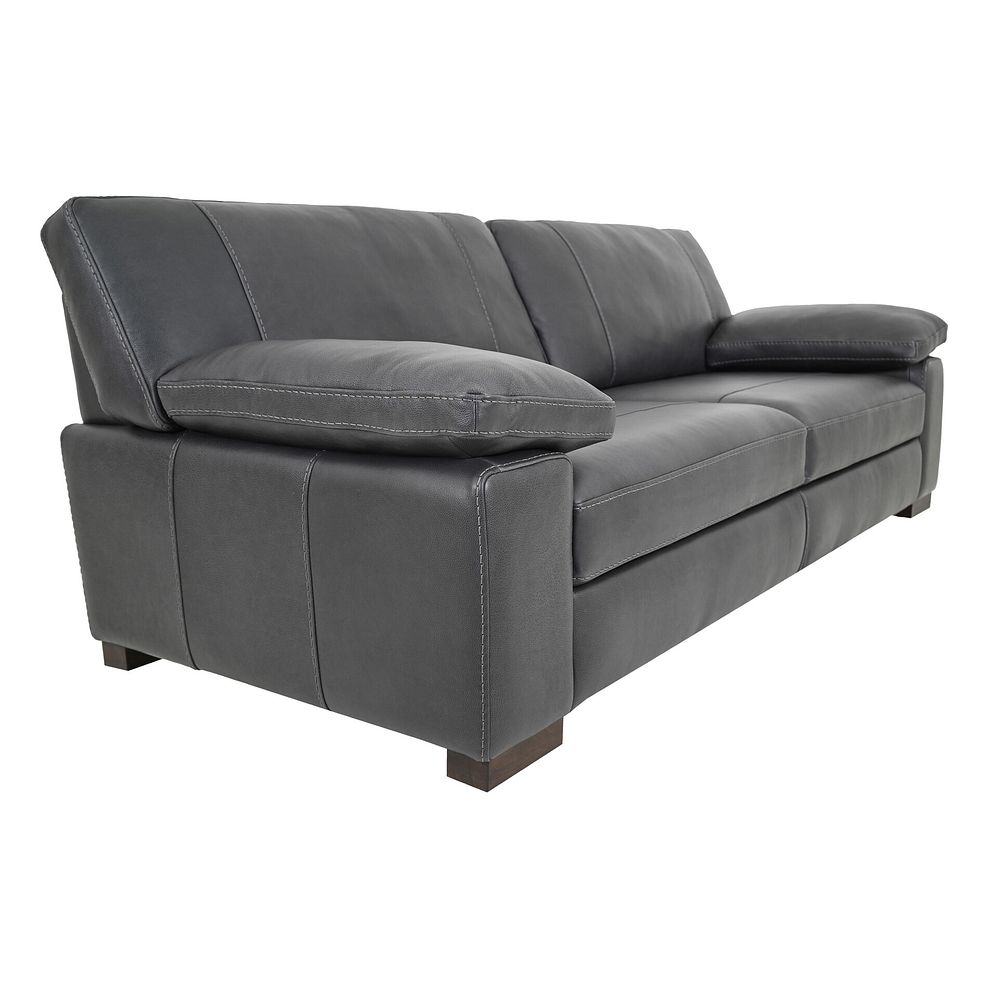 Matera 4 Seater Sofa in Apollo Grey Leather 1