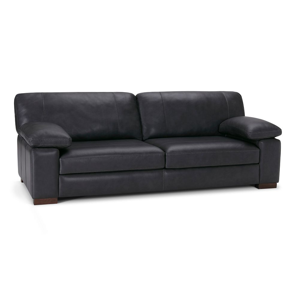 Matera 4 Seater Sofa in Caruso Black Leather 1