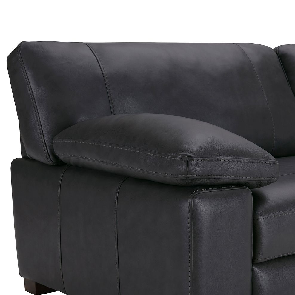 Matera 4 Seater Sofa in Caruso Black Leather 6