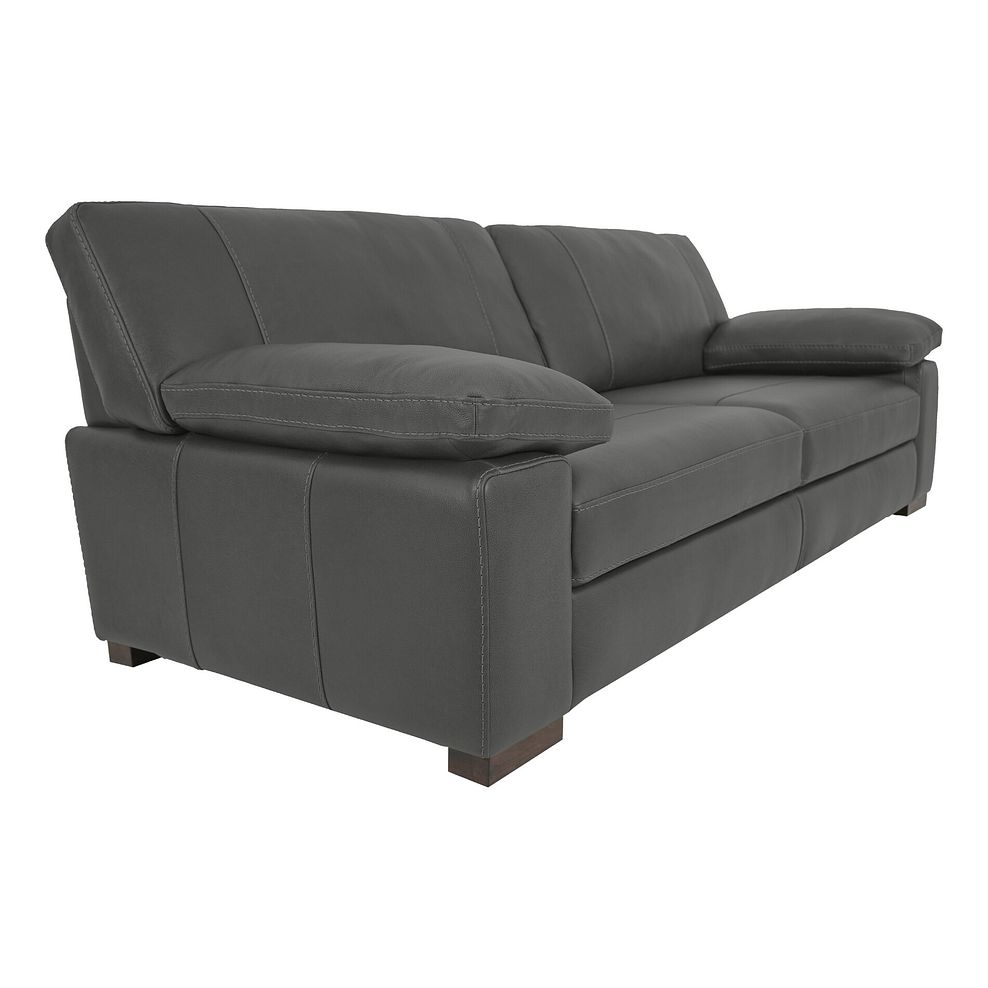 Matera 4 Seater Sofa in Caruso Fog Leather 1