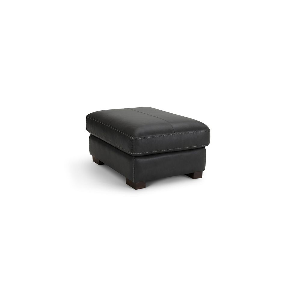 Matera Footstool in Apollo Grey Leather 2