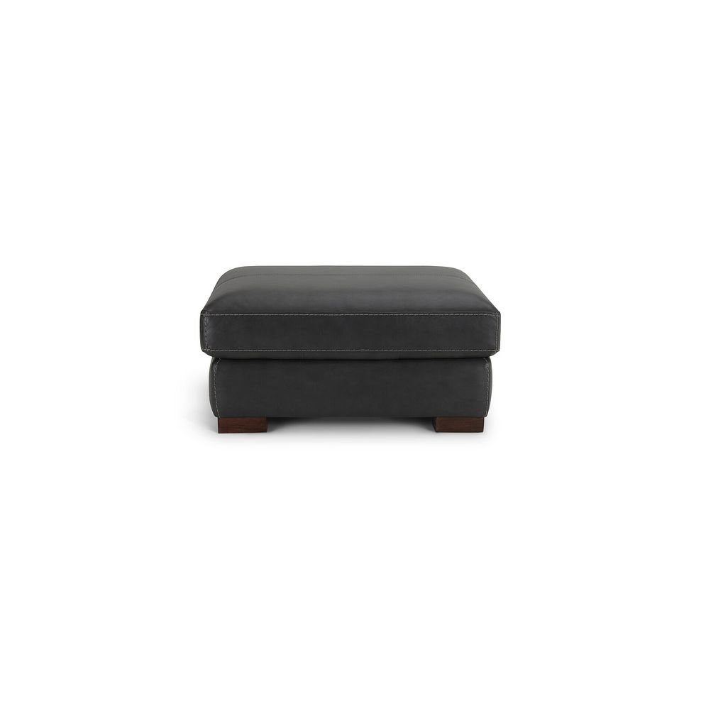 Matera Footstool in Apollo Grey Leather 3