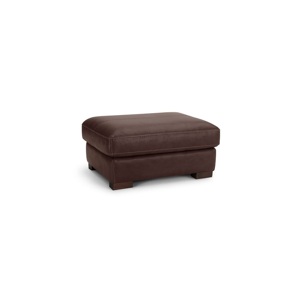 Matera Footstool in Apollo Marrone Leather 1