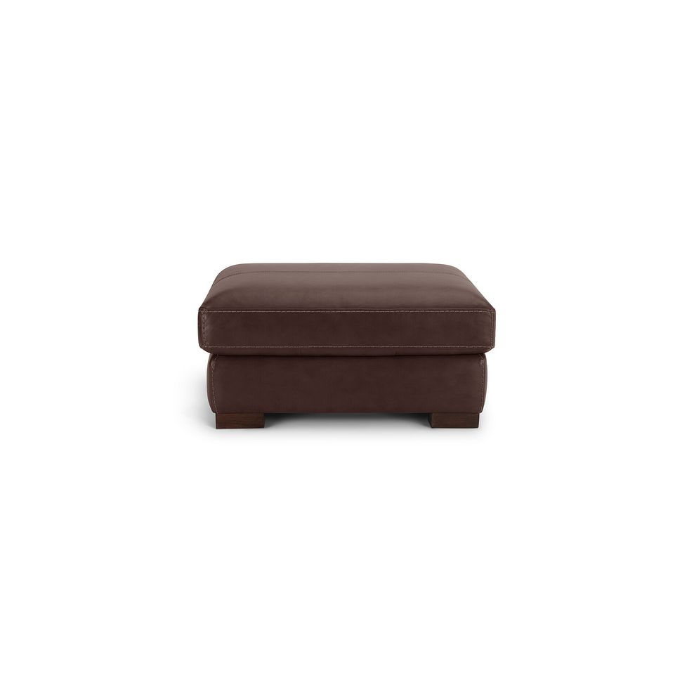 Matera Footstool in Apollo Marrone Leather 3