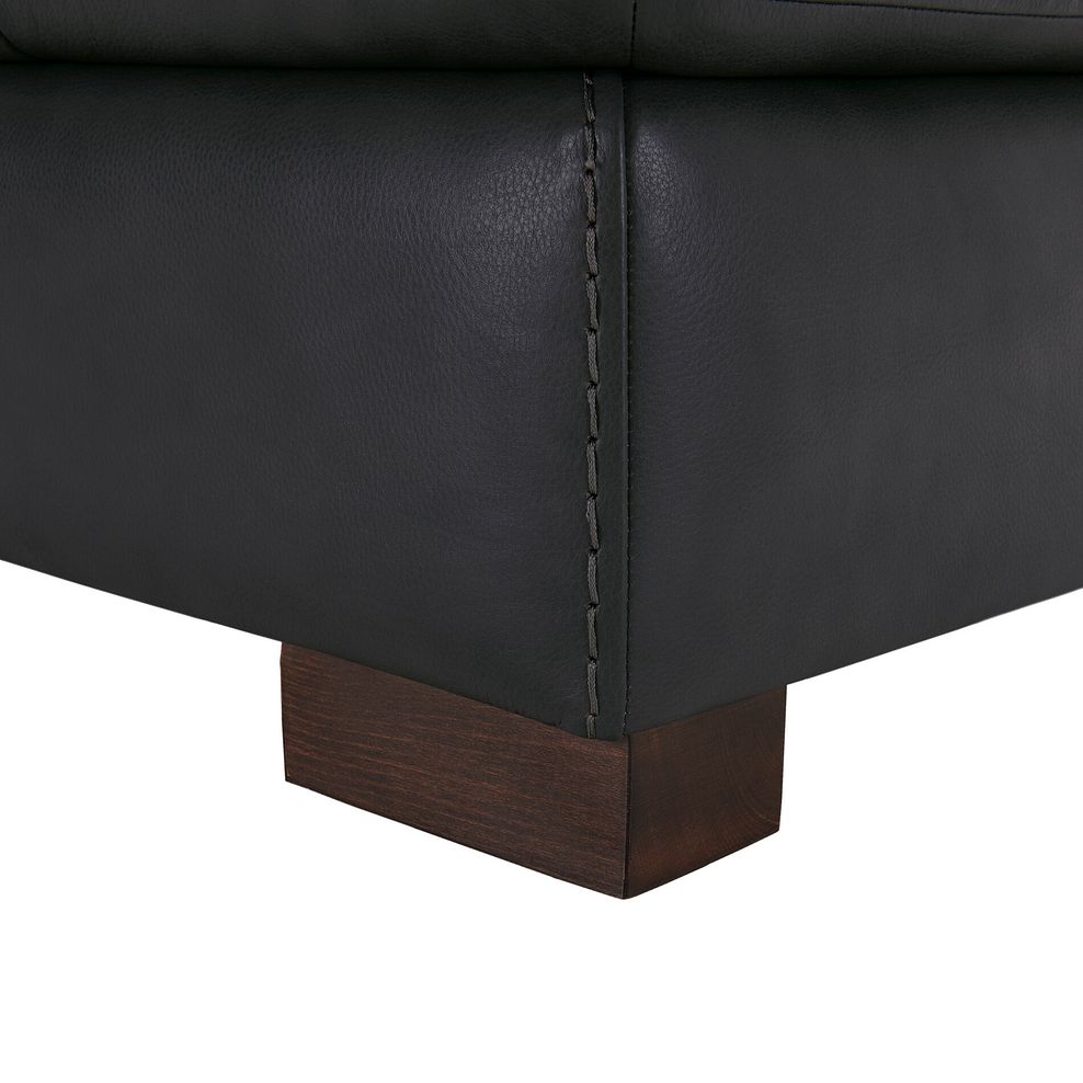 Matera Footstool in Caruso Black Leather 5