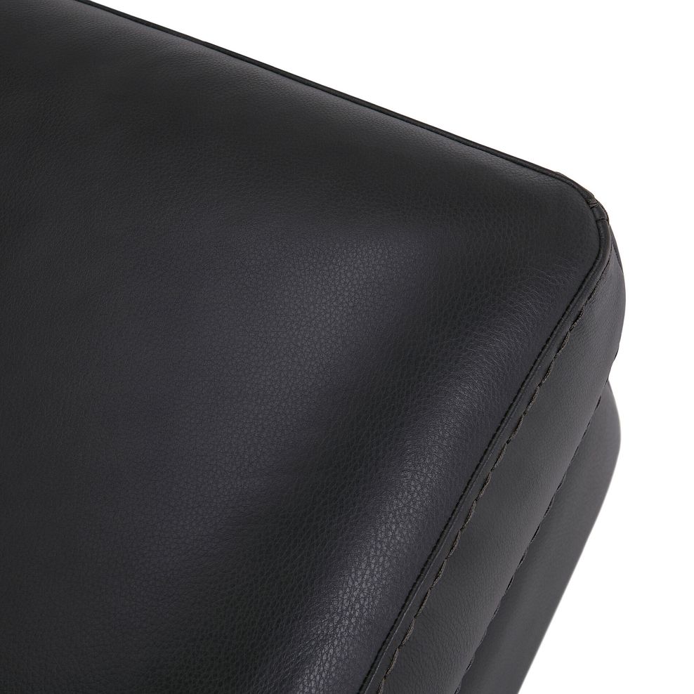 Matera Footstool in Caruso Black Leather 6