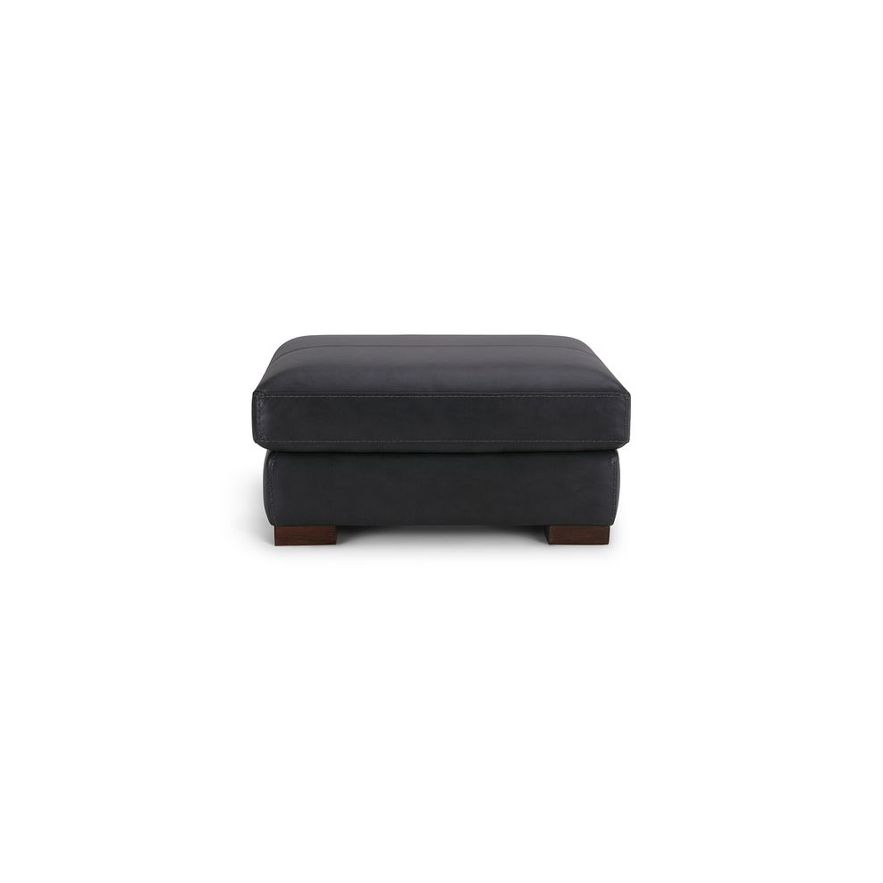 Matera Footstool in Caruso Black Leather 3