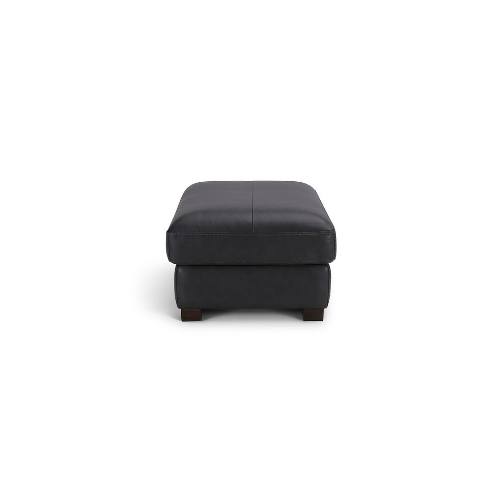 Matera Footstool in Caruso Black Leather 4