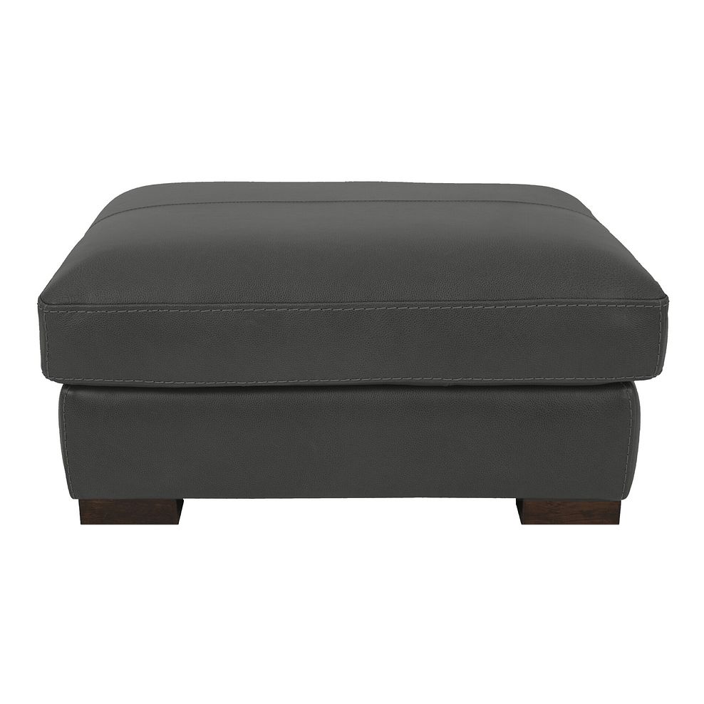 Matera Footstool in Caruso Fog Leather 2