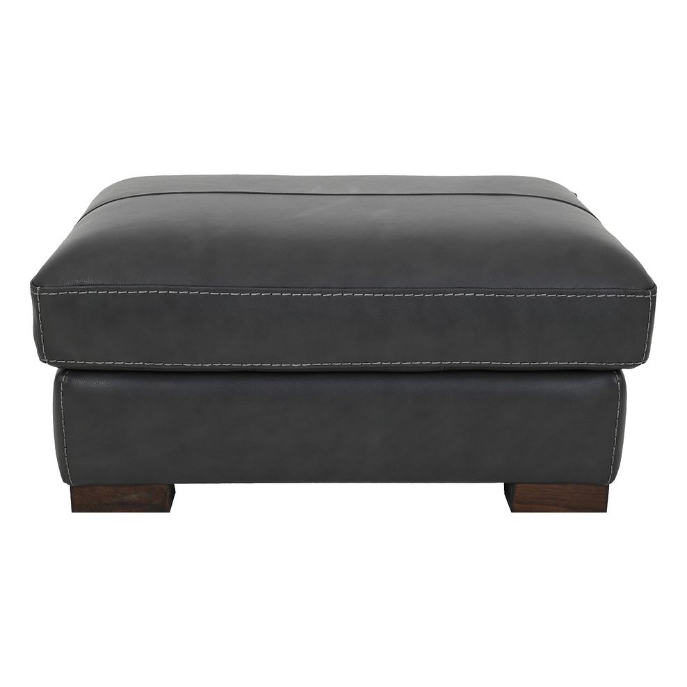 Matera Footstool in Caruso Slate Leather Thumbnail 3