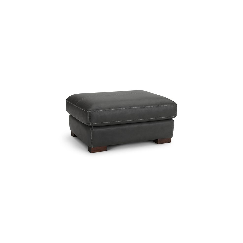 Matera Footstool in Caruso Slate Leather 2