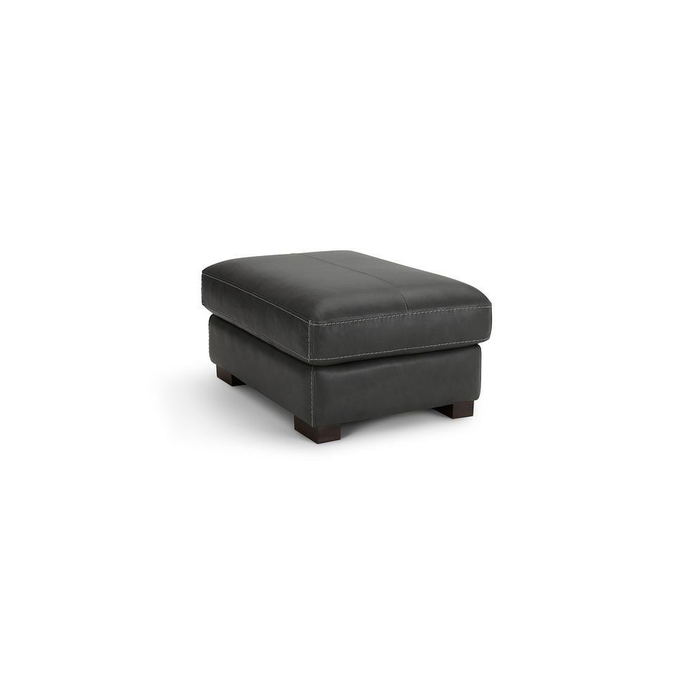 Matera Footstool in Caruso Slate Leather 3