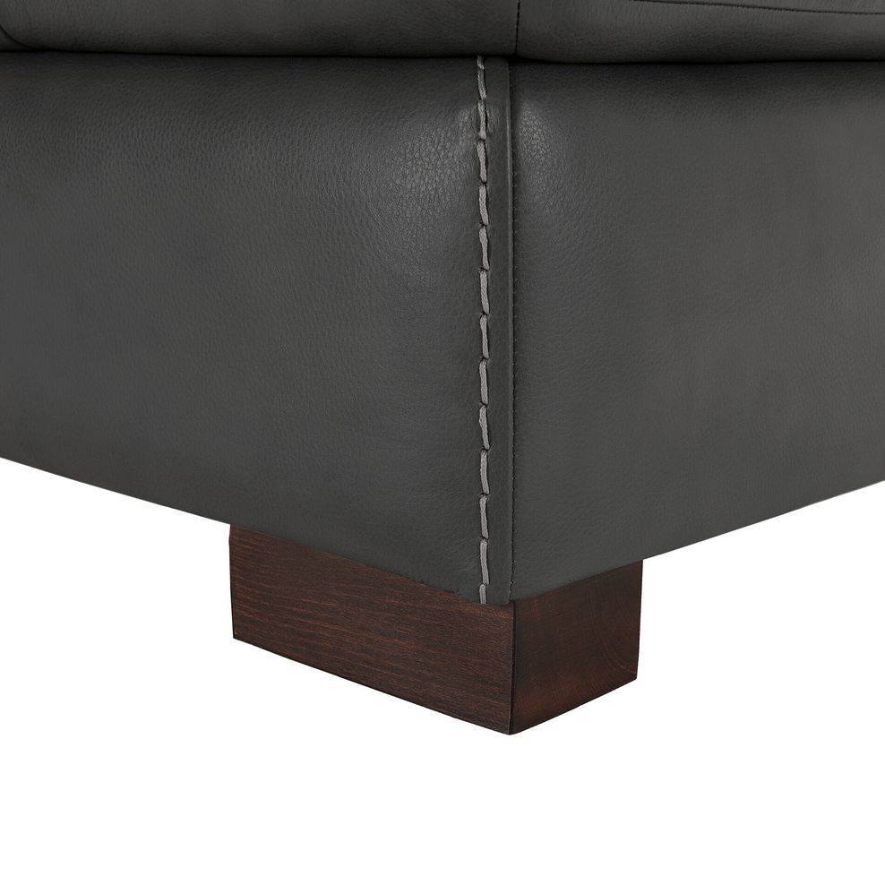 Matera Footstool in Caruso Slate Leather 6