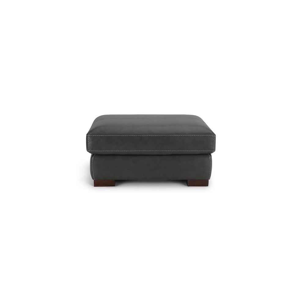 Matera Footstool in Caruso Slate Leather 4