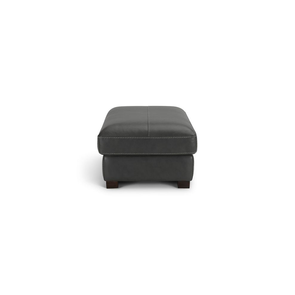 Matera Footstool in Caruso Slate Leather 5