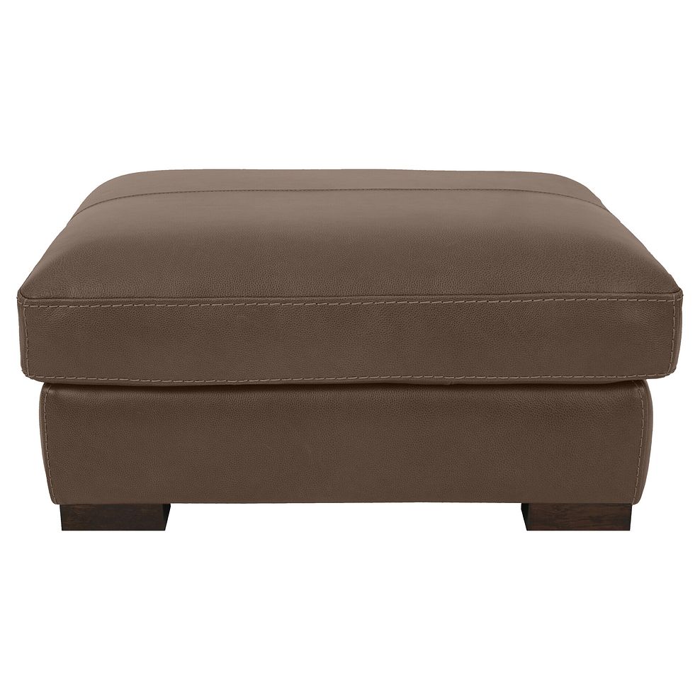 Matera Footstool in Caruso Taupe Leather 2