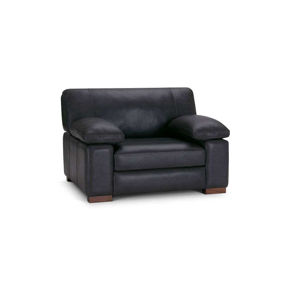 Matera Loveseat in Caruso Black Leather 1