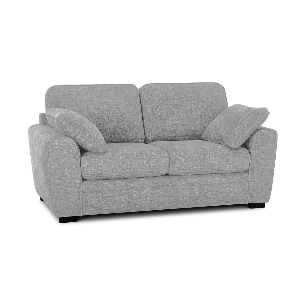 Melbourne 2 Seater Sofa in Enzo Silver Fabric 1