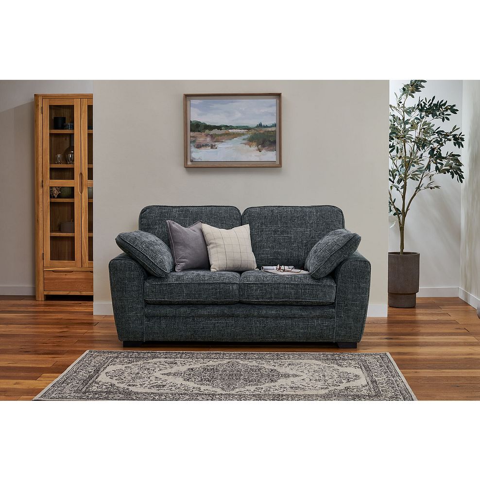 Melbourne 2 Seater Sofa in Enzo Slate Fabric 1