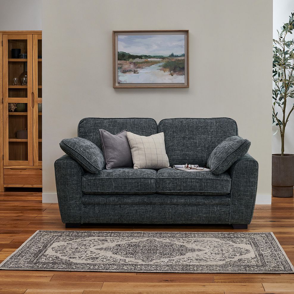 Melbourne 2 Seater Sofa in Enzo Slate Fabric 1