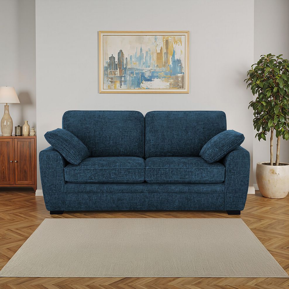 Melbourne 3 Seater Sofa in Enzo Marine Fabric 1