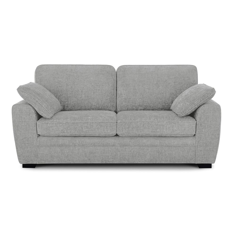 Melbourne 3 Seater Sofa in Enzo Silver Fabric 2