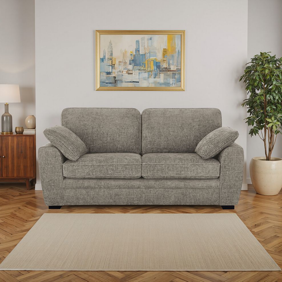 Melbourne 3 Seater Sofa in Enzo Stone Fabric 1