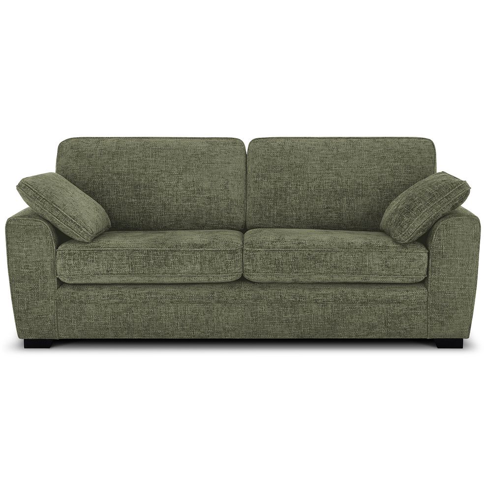 Melbourne 4 Seater Sofa in Enzo Olive Fabric 1