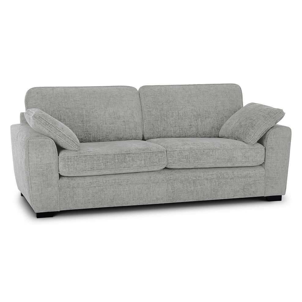 Melbourne 4 Seater Sofa in Enzo Silver Fabric 1