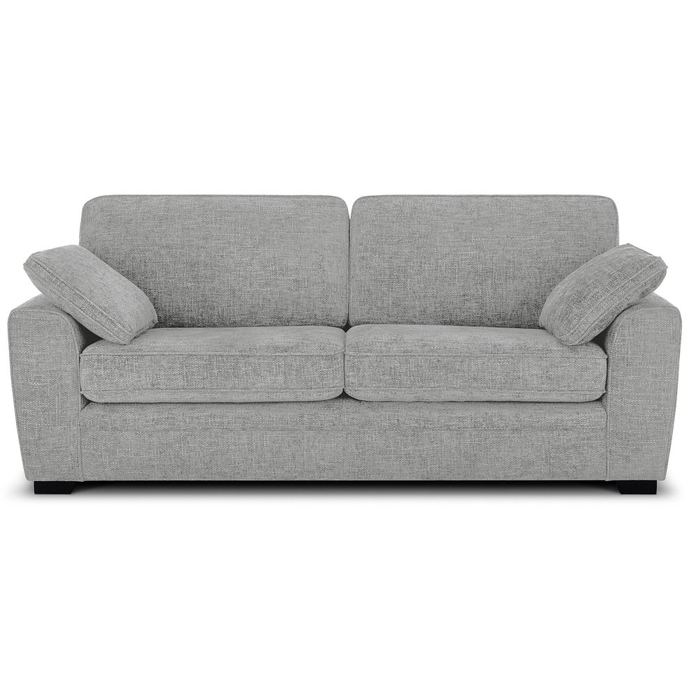 Melbourne 4 Seater Sofa in Enzo Silver Fabric 2