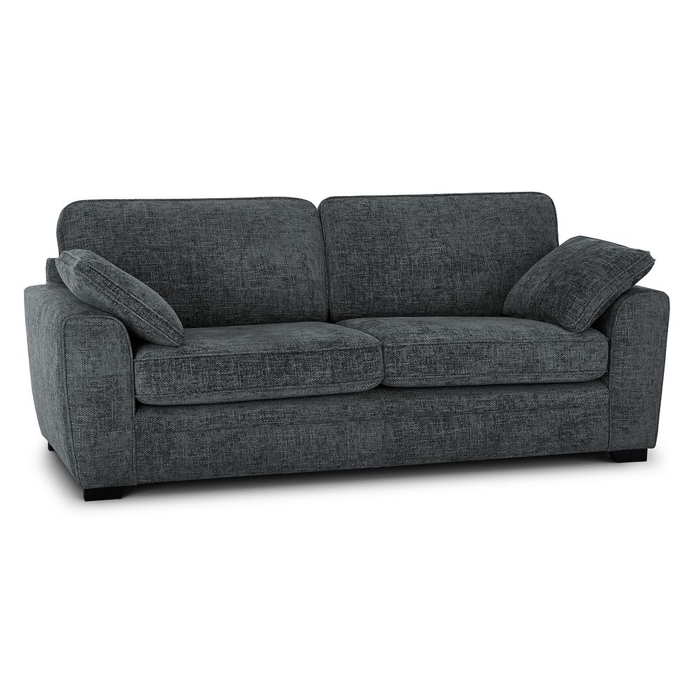 Melbourne 4 Seater Sofa in Enzo Slate Fabric 3