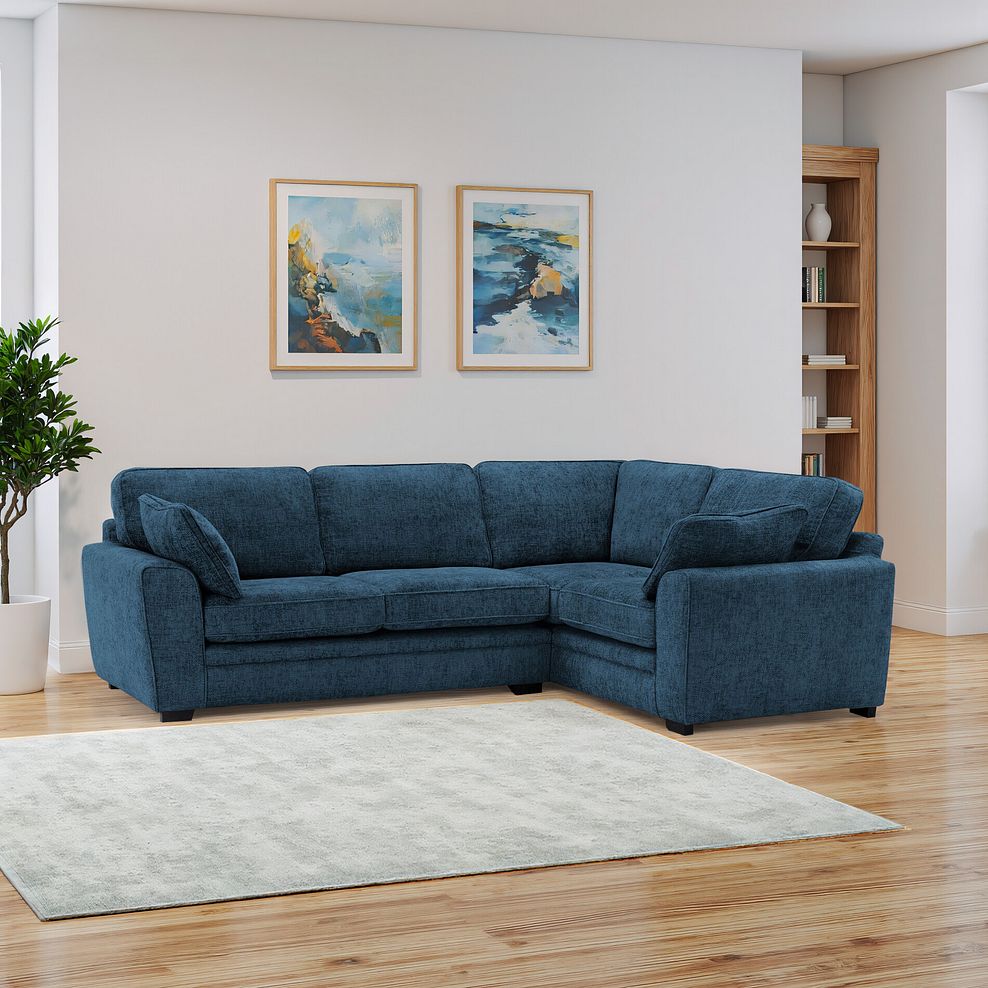 Melbourne Left Hand Corner Sofa in Enzo Marine Fabric 1