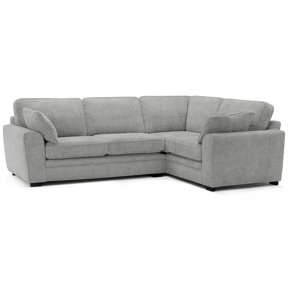 Melbourne Left Hand Corner Sofa in Enzo Silver Fabric 1