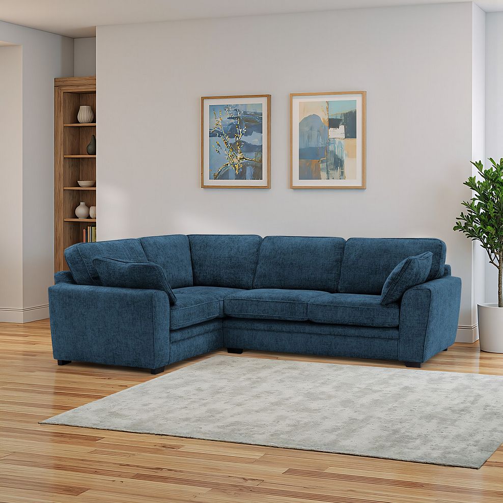 Melbourne Right Hand Corner Sofa in Enzo Marine Fabric 1