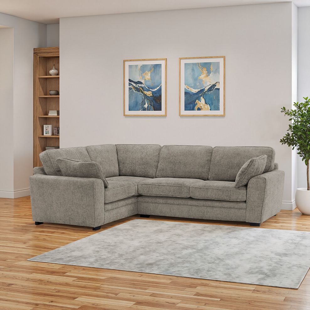 Melbourne Right Hand Corner Sofa in Enzo Stone Fabric 1