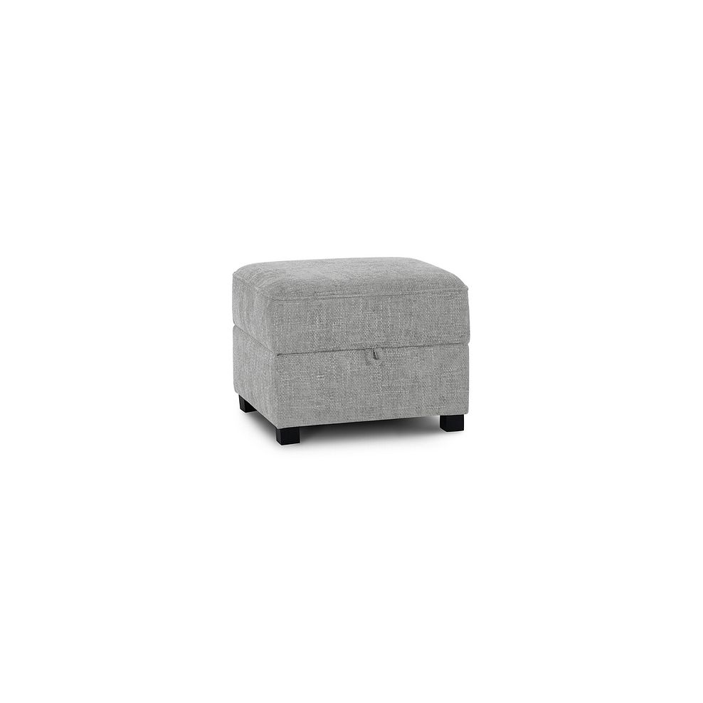 Melbourne Storage Footstool in Enzo Silver Fabric 1