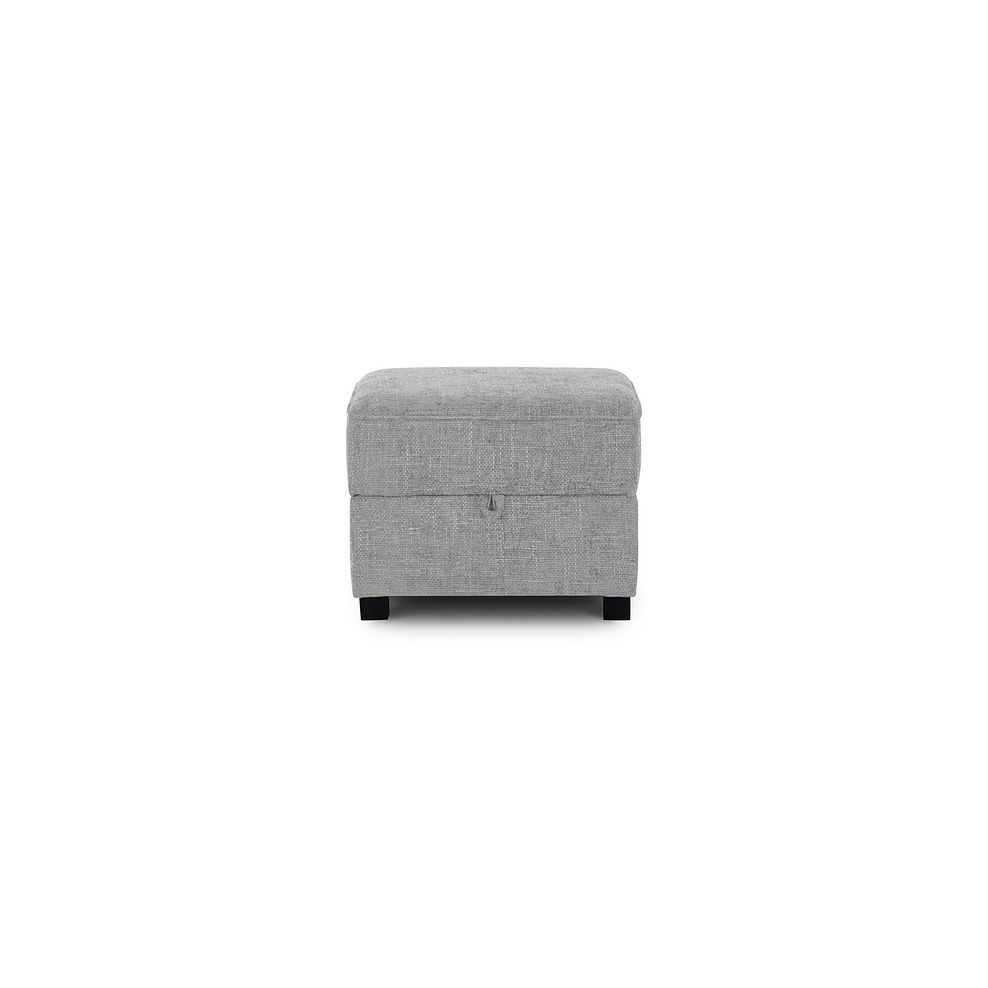 Melbourne Storage Footstool in Enzo Silver Fabric 3