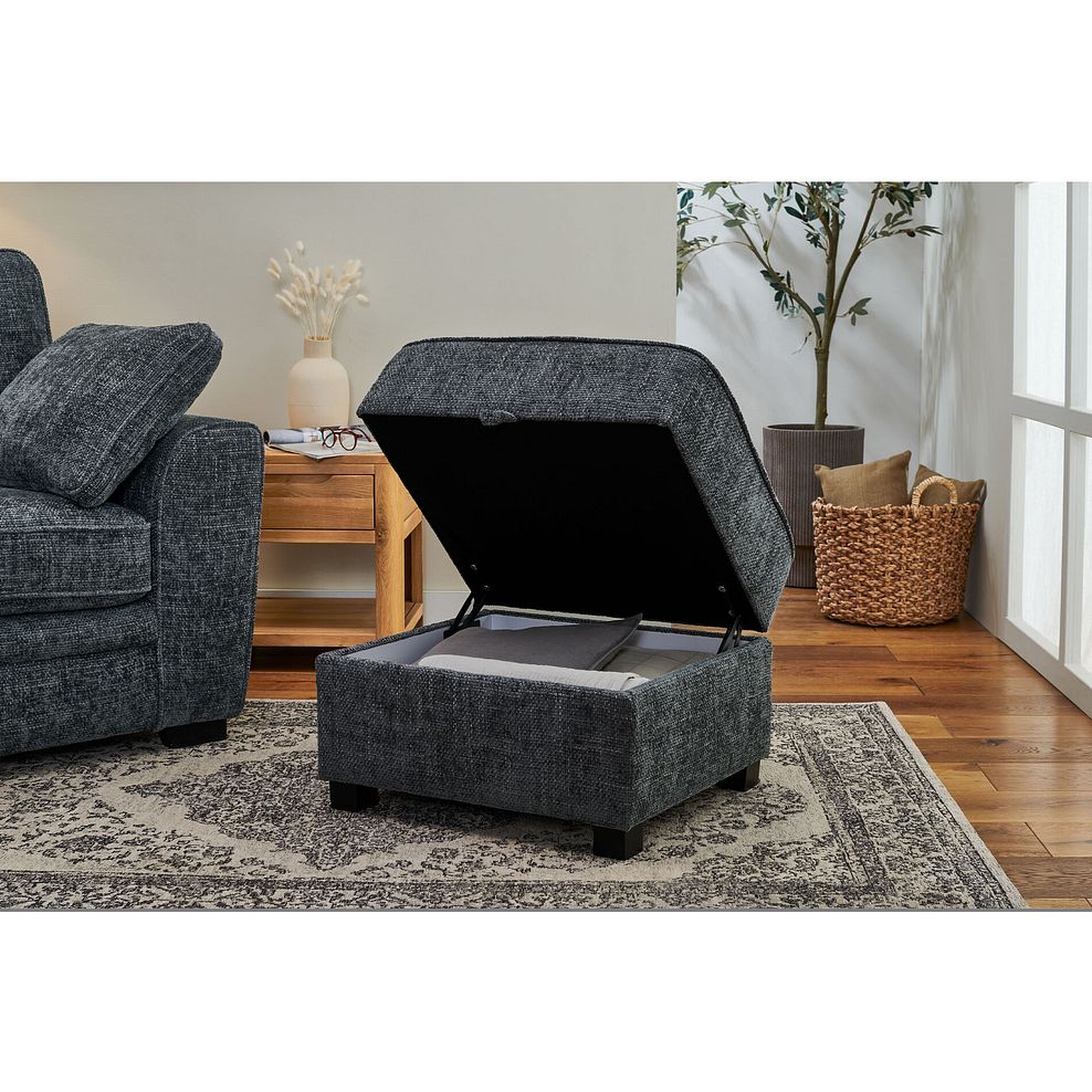 Melbourne Storage Footstool in Enzo Slate Fabric 2